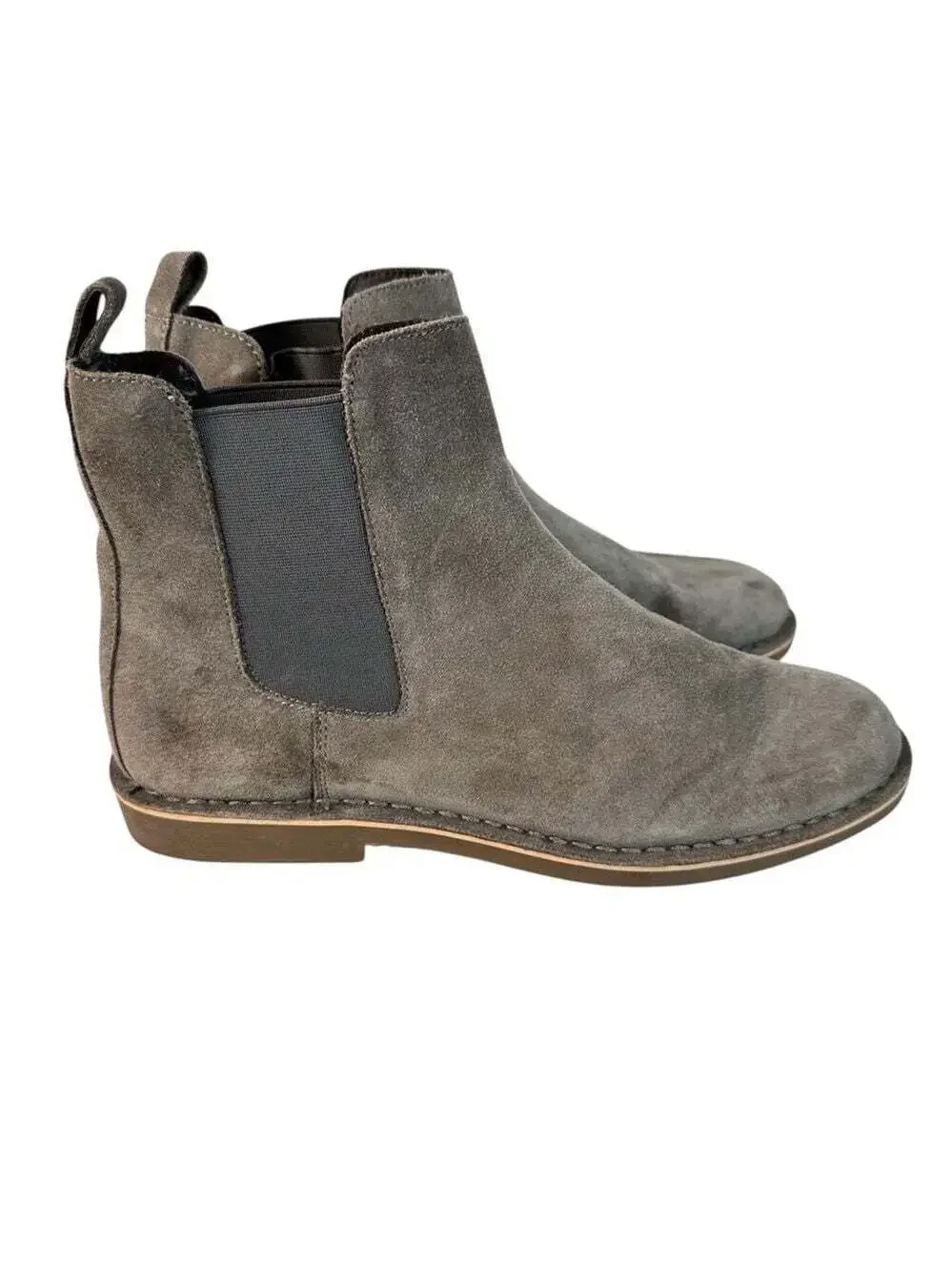 The Rail Mens Suede Chelsea Boots With Rubber Soles Size Grey Classic Casualcore